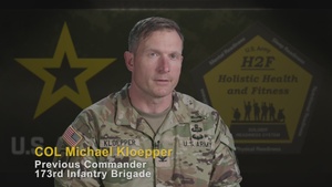 Col. Michael Kloepper, Former 173rd Airborne Brigade Commander, Discusses the Tough in Spirit Initiative