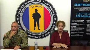 Maj. Gen. John Kline, U.S. Army Center for Initial Military Training, Commander kicks off the Holistic Health and Fitness Sleep Domain Deep Dive