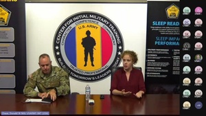 Dr. Sara Alger, Walter Reed Army Institute of Research, Provides a Brief on Sleep: A Tool for Maximizing Health and Performance
