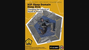 Cpt. Jessica Murray, Occupational Therapist, 1st Brigade Combat Team 11th Airborne Division discusses best practices during the H2F Sleep Domain Deep Dive