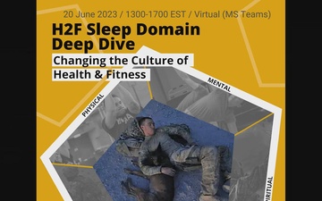 Cpt. Rachell Jones and MAJ (P) Connie Thomas, Walter Reed Army Institute of Research, discuss Applying Sleep Science to the Field and Other Medical Questions during the H2F Sleep Domain Deep Dive