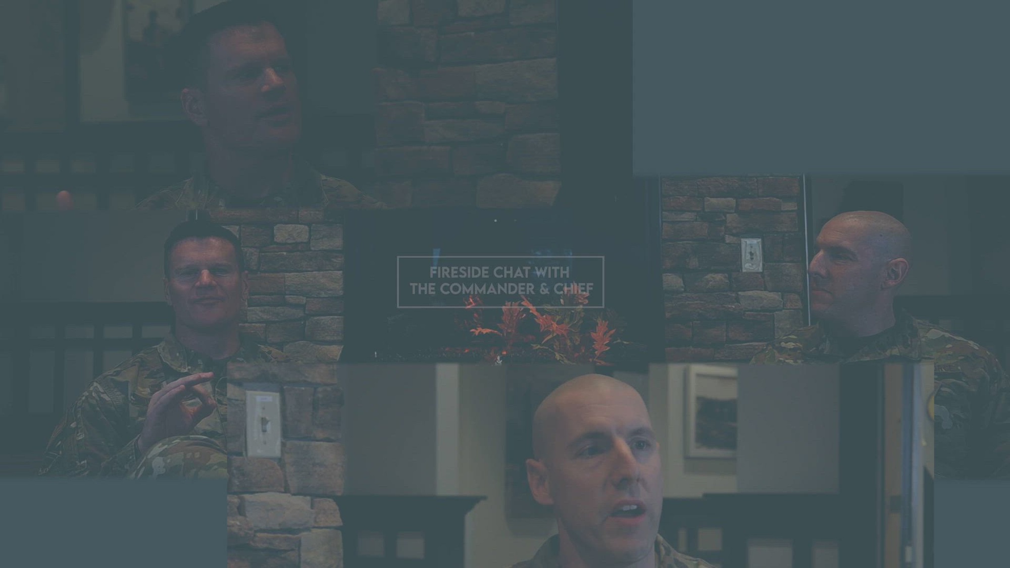 On the first episode of the Fireside Chat, Col. Paul Townsend, 354th Fighter Wing commander and Chief Master Sgt. Sean Milligan, 354 FW command chief, sit down to discuss mental health and resiliency November 6, 2023 at Eielson Air Force Base, Alaska. In the Fireside Chat series, Townsend and Milligan will be discussing different topics requested by the Icemen team and professional development. (U.S. Air Force video by Staff Sgt. Danielle Sukhlall)