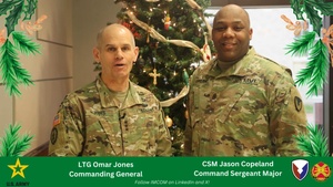 Lt. Gen. Omar Jones and Command Sgt. Major Jason Copeland wish the IMCOM family Happy Holidays