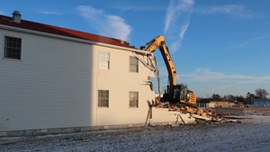 Continued building demolition in Fort McCoy’s 1600 block makes way for more transformation by construction