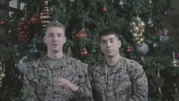 Cpl. Velasco and Cpl. Nelson Holiday Greeting