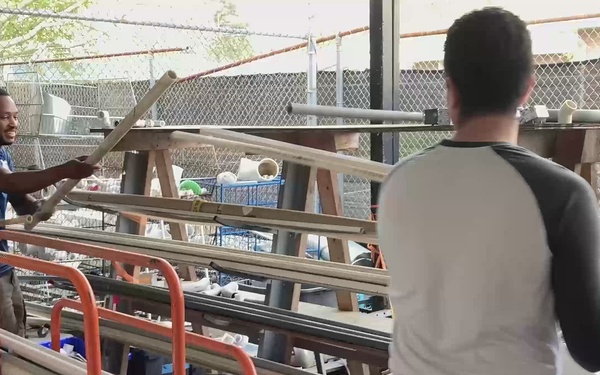 Truman volunteers at Habitat for Humanity