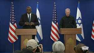 Austin, Israeli Defense Minister Hold Press Briefing