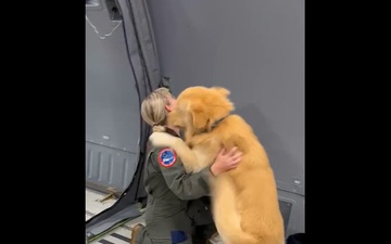 Pack Greets Airmen after Deployment