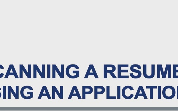 Scanning a Resume Using an Online Tool