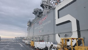 USS BATAAN SAILORS CONDUCT ROUTINE MORNING OPERATIONS