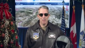 2023 NORAD Tracks Santa- Brig. Gen. O'Malley and WCAV (CBS)