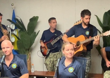 Pacific Partnership 24-1: Band performs during radio show in Palau