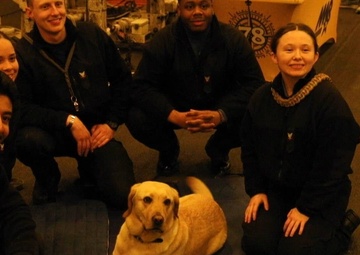 USS Gerald R. Ford Sailors Celebrate Sage's Birthday