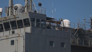 USS Bataan conducts RAS with USNS Medgar Evers B-Roll