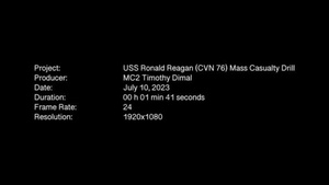 Mass Casualty Drill aboard USS Ronald Reagan (CVN 76)