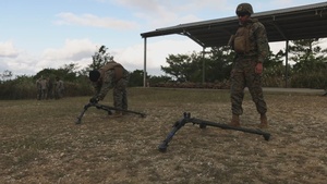 U.S. Marines with 3rd Maintenance Battalion conduct a .50 caliber machine gun range