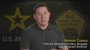 Ramon Cossio, 11th Air Defense Artillery Battery, Holistic Health and Fitness Program Director, discusses the talent within his H2F Team