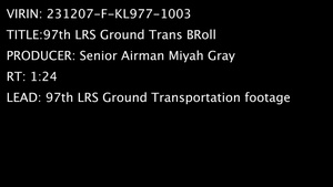 97th LRS ground transportation broll package