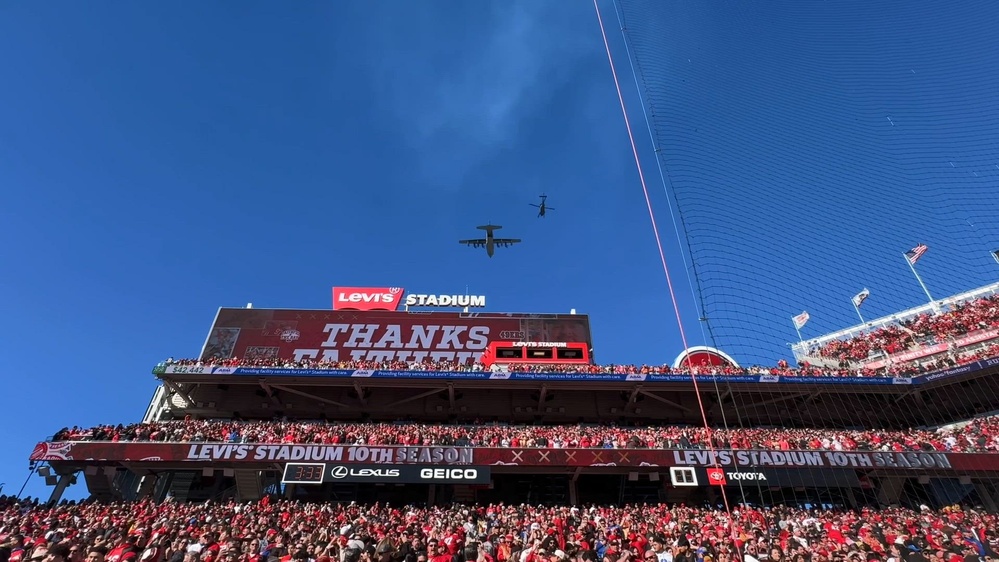 DVIDS Video 129th RQW Flyover At Levi S Stadium   1000w Q95 