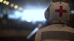 B-Roll: Marines and Sailors Coordinate Well Deck Operations Underway