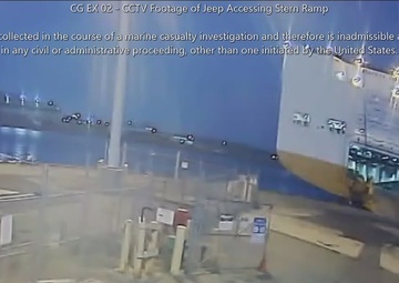 Coast Guard Exhibit 02 - CCTV Footage of Jeep accessing Stern Ramp - Grande Costa D'Avorio