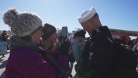 USS Gerald R. Ford Sailors reunite with their families