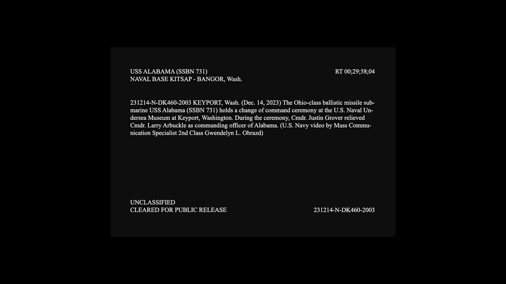 DVIDS Video Alabama Blue Holds Change of Command Ceremony