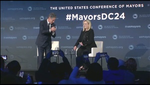Secretary of State Antony J. Blinken participates in a conversation at the 92nd Winter Meeting of the U.S. Conference of Mayors
