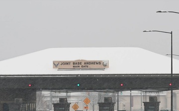 B-Roll of winter weather at Joint Base Andrews