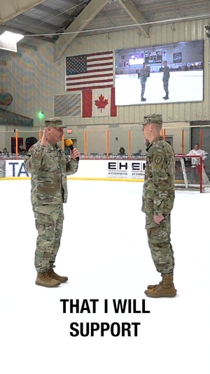 Spc. Josepch Verbal Reenlistment Ceremony On Ice