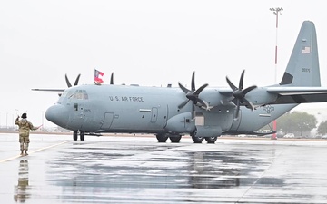 165th Airlift Wing Welcomes 1st C-130J Super Hercules to Savannah - B-Roll