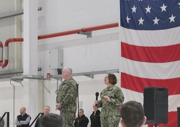 Chief of Naval Operations Adm. Lisa Franchetti and Master Chief Petty Officer of the Navy James Honea visit NAS Sigonella