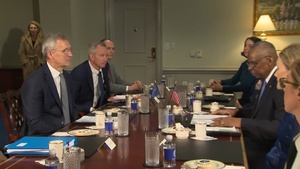Warm words by the NATO Secretary General and the US Secretary of Defense