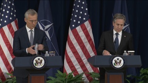 Joint press conference by the NATO Secretary General and the US Secretary of State (Q&A 1/4)