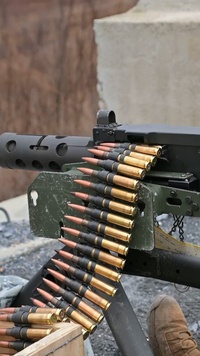 B-roll: Crew served weapons course 50 caliber