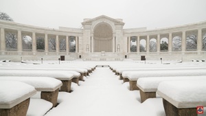 Snowfall at Arlington National Cemetery