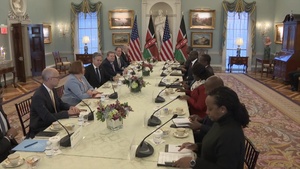 Secretary of State Antony J. Blinken meets with Kenyan Prime Cabinet Secretary and Cabinet Secretary for Foreign and Diaspora Affairs Musalia Mudavadi at the Department of State
