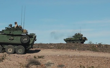 Marines with 3rd Light Armored Reconnaissance Battalion conduct a platoon attack while participating in SLTE 2-24