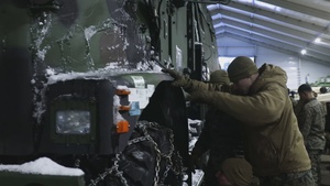 U.S. Marines with 2nd Marine Aircraft Wing complete slippery-road training in Norway (B-Roll)
