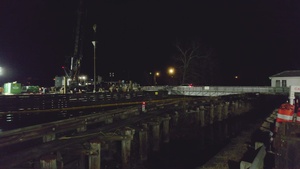 Engineers Pour Cement at Deep Creek Bridge (B-Roll)