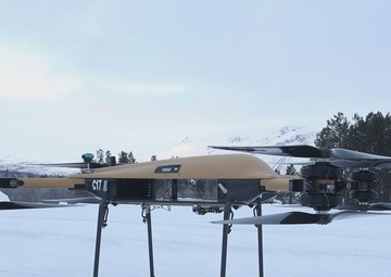 CLB 6 Conduct Test Flights Using a Tactical Resupply Vehicle 150 (TRV- 150) unmanned aircraft system while in Norway