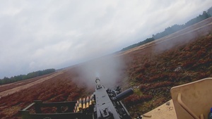 Task Force Provider Soldiers participate in a convoy live fire exercise