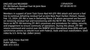 JTF-RH Defuels Residual Fuel At Joint Base Pearl Harbor-Hickam