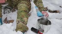 10th Mountain Division Cold Weather MRE Preparation and Rappelling B-Roll