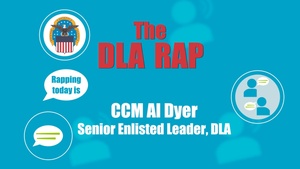DLA Rap with Command Chief Master Sergeant, U.S. Air Force, Al Dyer (emblem)