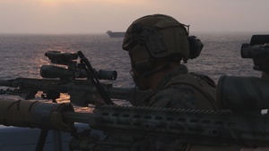 31st MEU snipers provide security during visit, board, search, seizure training B-Roll