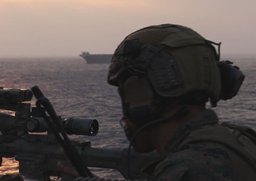31st MEU snipers provide security during visit, board, search, seizure training B-Roll