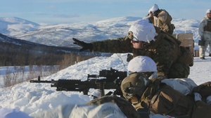 1st Battalion, 2nd Marine Regiment Conducts Live Fire Range in Norway (B-roll)