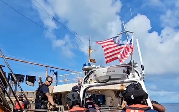U.S. Coast Guard Cutter Harriet Lane, Fiji shipriders conduct fishery boardings