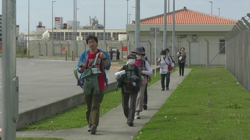 Okinawan Residents Allowed onto Camp Kinser as part of 2024 Tedako Walk